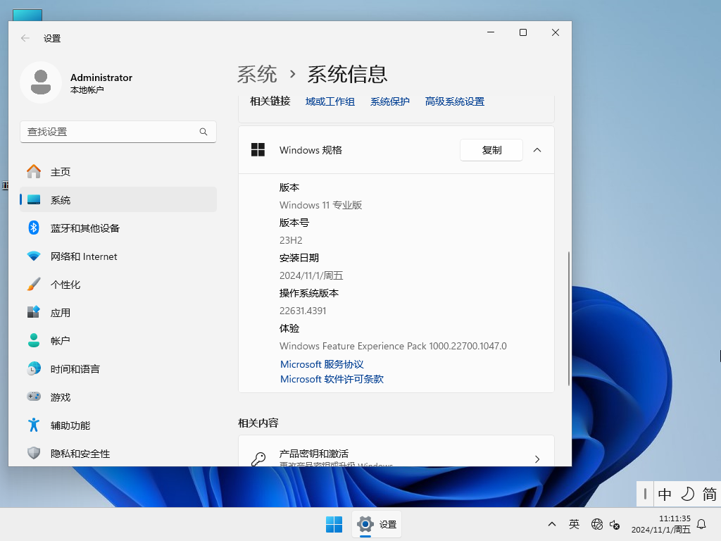 【绕过硬件测试】Windows11 23H2 64位 专业精简版